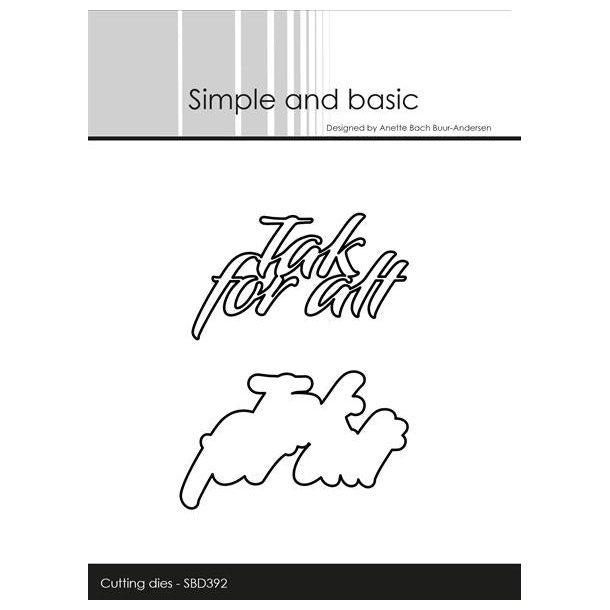 Simple and basic die Tak for alt 3,5x5,8cm
