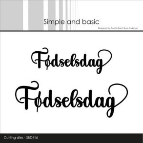 Simple and basic die F�dselsdag 11,8x3,8 og 8,5x2,8cm