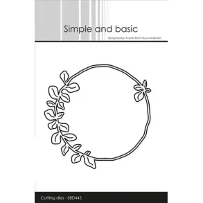 Simple and basic die Eucalyptus fantasy wreath 8,4x8,2cm