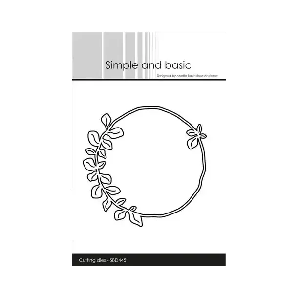 Simple and basic die Eucalyptus fantasy wreath 8,4x8,2cm