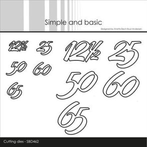 Simple and basic dies Diverse �rstal 50: 4,2x2,8cm & 2,1x1,4cm