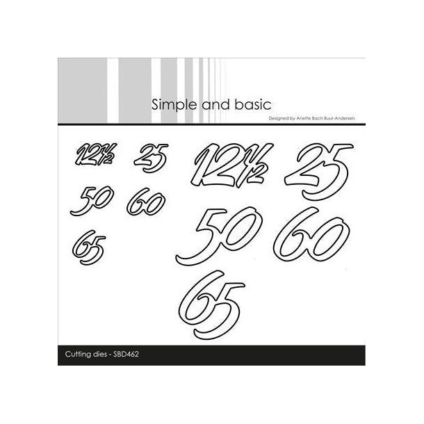 Simple and basic dies Diverse �rstal 50: 4,2x2,8cm & 2,1x1,4cm