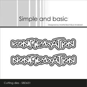 Simple and basic dies Konfirmation - nonfirmation 7,8x1,5 - 7,9x1,5cm