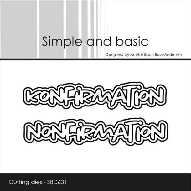 Simple and basic dies Konfirmation - nonfirmation 7,8x1,5 - 7,9x1,5cm