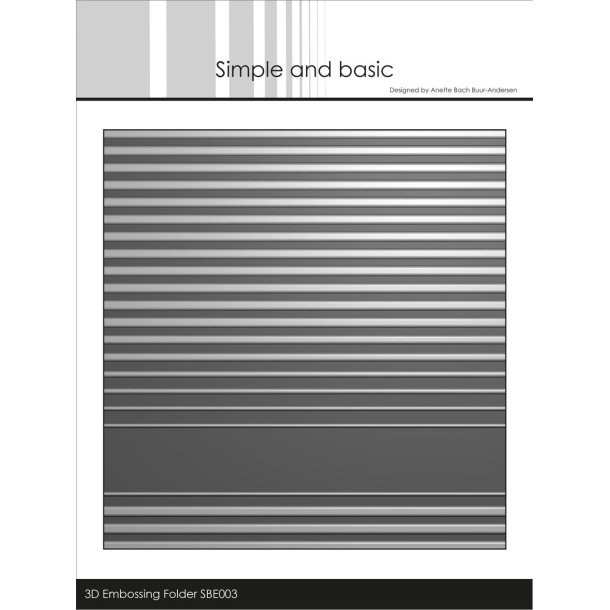  Simple and Basic Embossingfolder Stripes 15x15cm