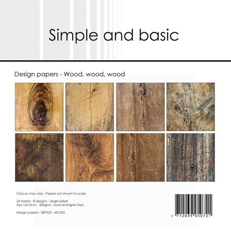 SBP525 Simple and basic Wood, wood, wood 3x8 design 15x15cm 200g