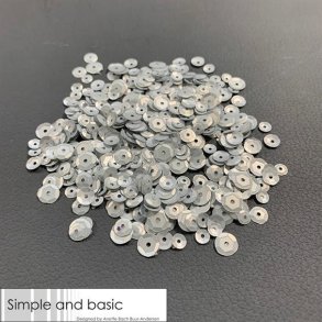Simple and Basic pailletter/sequins S�lv 4-5-6mm 30g