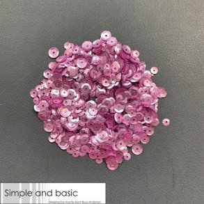 Simple and Basic pailletter Pink 4,5,6mm 30g
