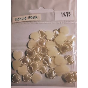 Sm� hvide hjerter ca 10x10mm
