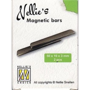 Nellie Snellen Magnetic bars 50x10x3mm 2 stk