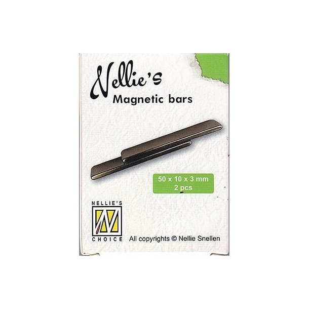 Nellie Snellen Magnetic bars 50x10x3mm 2 stk