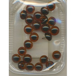  Glas�jne til at sy p� Brune 6mm