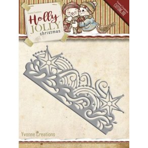  Yvonne Design dies Snowflake border 13,3x5,4cm
