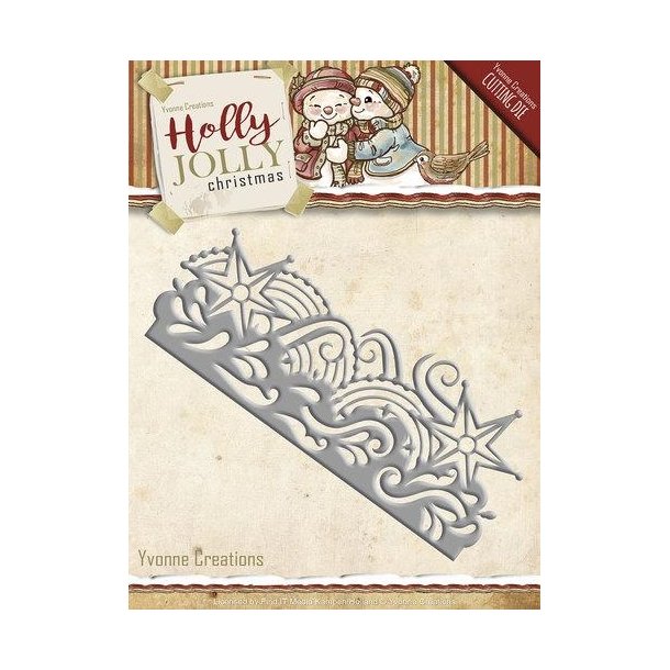  Yvonne Design dies Snowflake border 13,3x5,4cm